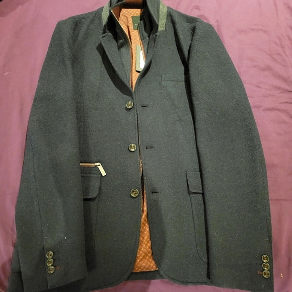 Ted Baker Jersey Jacket Funnel Insert - Navy - Picture 1 of 3